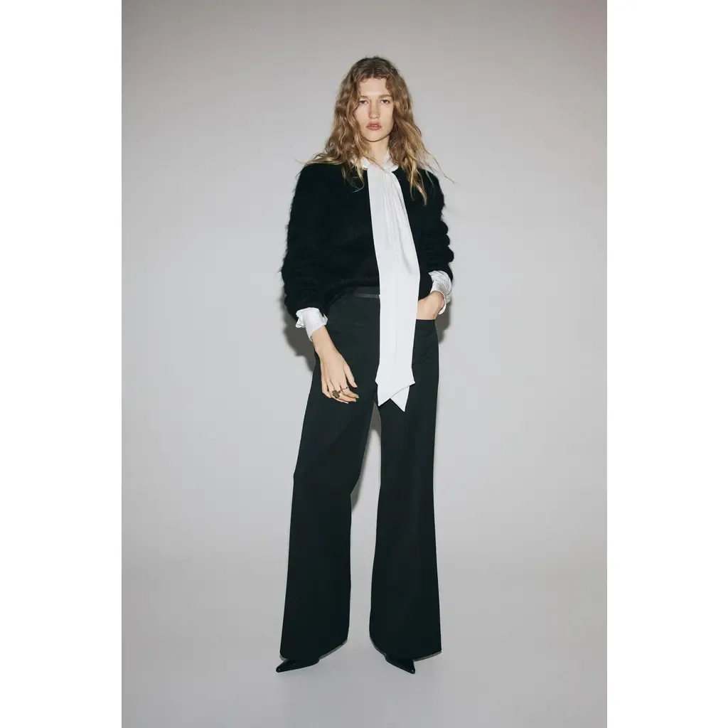 Flared Belted Trousers by H&M