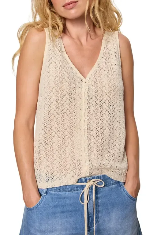 No Rush Front Button Sweater Vest