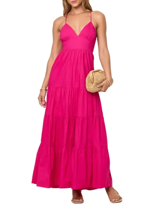 Laina Tiered Cotton Poplin Cover-Up Maxi Dress by LSPACE
