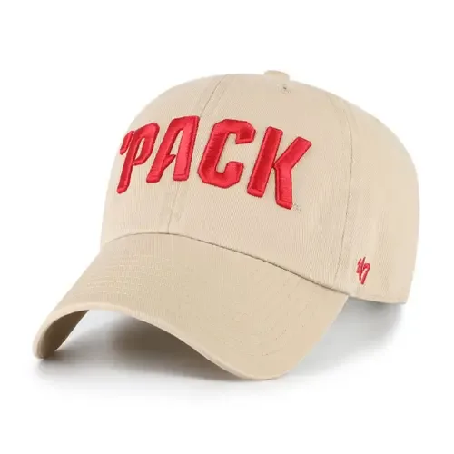 '47 Khaki NC State Wolfpack Clean Up Adjustable Hat by '47