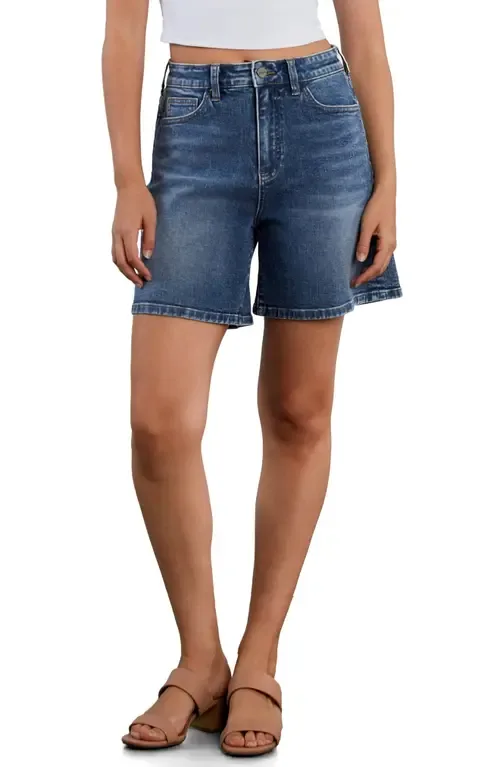 All Day High Waist Denim Shorts by HINT OF BLU