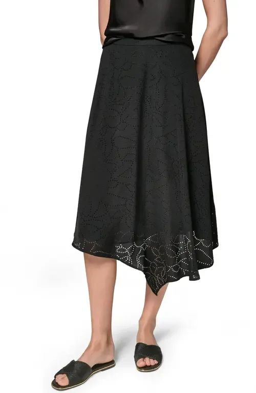 Lasercut Handkerchief Hem Skirt by Donna Karan New York