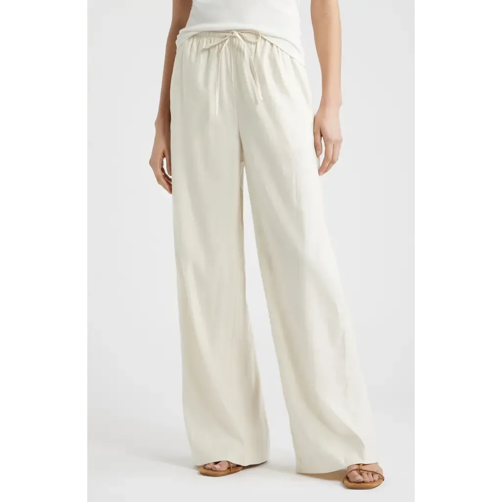Linen Blend Drawstring Pants by Nordstrom