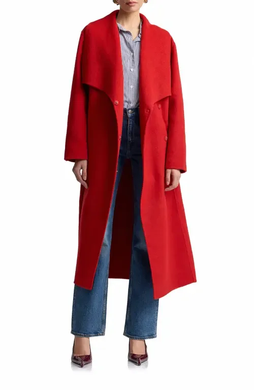 Shawl Collar Long Coat by Avec Les Filles