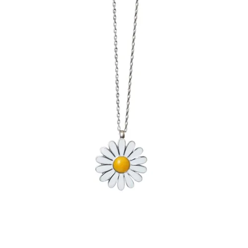 Sterling Silver Daisy Pendant Necklace by Spero London