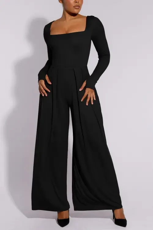 AirSlim® Square Neckline Built-In Shaping Jumpsuit by Shapellx