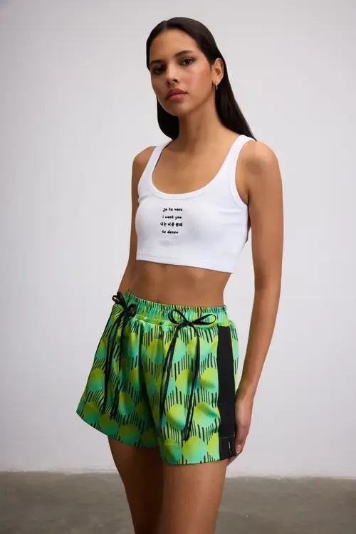 Jett Polka Dot Elastic Waisted Shorts with Bow Details by Je Te Veux