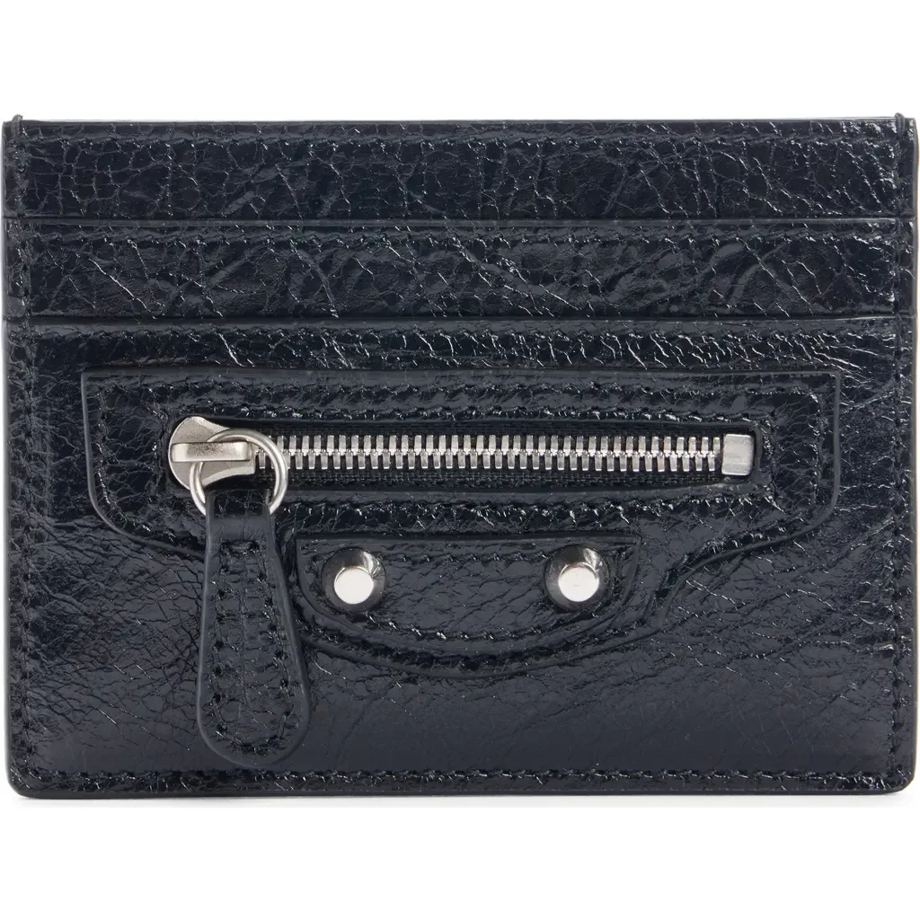 Le City Crackled Leather Card Case by Balenciaga