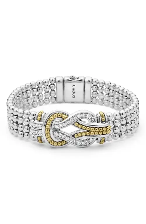 Newport Flat Beaded Bracelet in Diamond by LAGOS