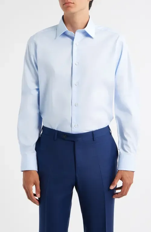 Trim Fit Super Fine Twill Dress Shirt by David Donahue
