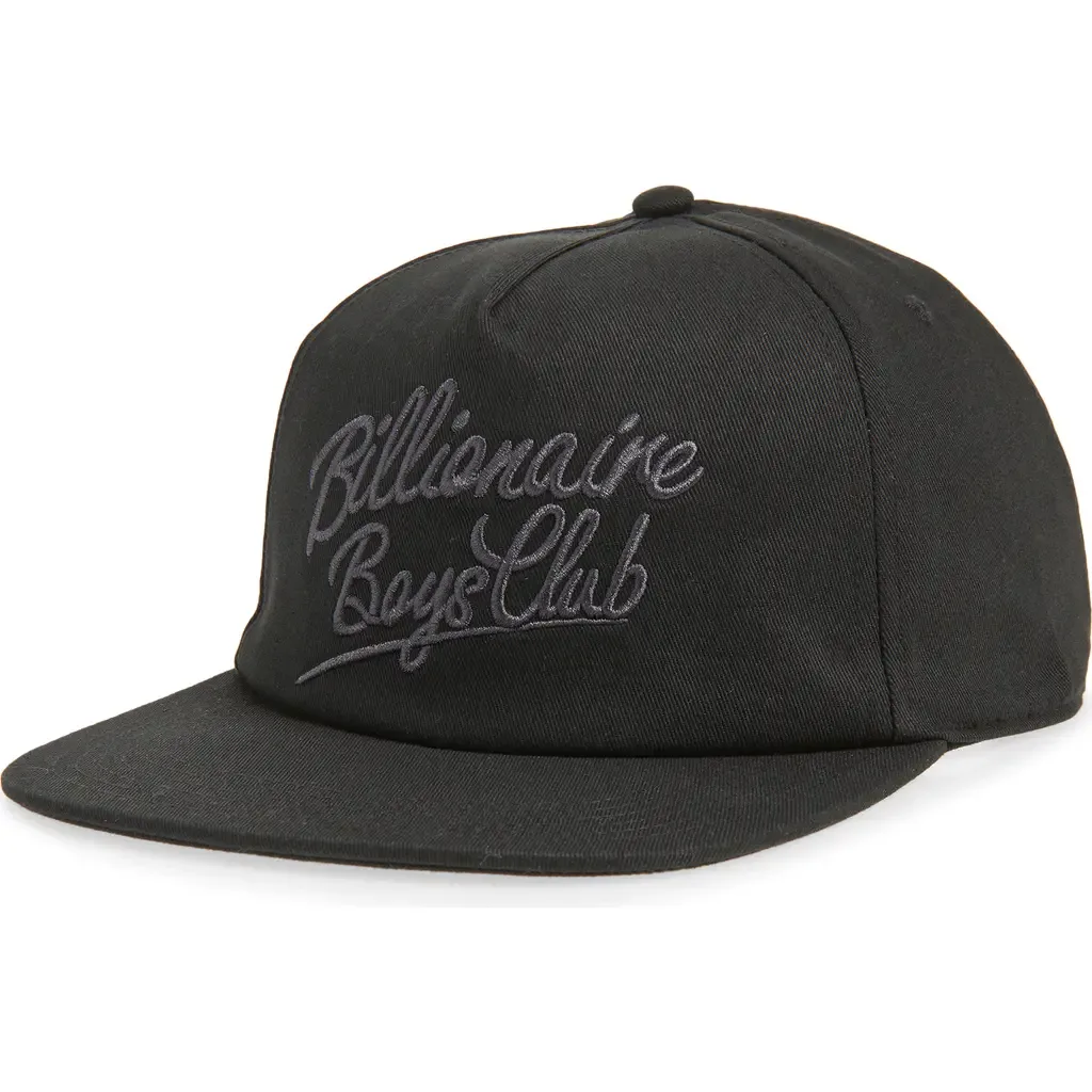 Script Embroidered Snapback Baseball Cap by Billionaire Boys Club
