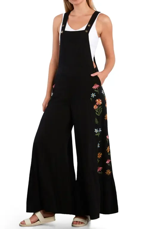 Embroidered Butterfly Overalls by Billy T