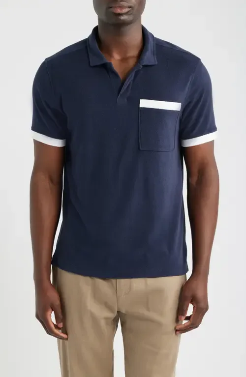 Johnny Collar Terry Cloth Pocket Polo by Mack Weldon