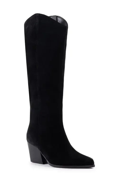 Begging You Pointed Toe Boot in Dark Brown Suede