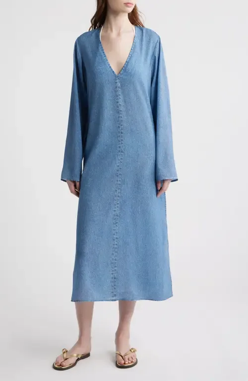 Miramar Crinkle Long Sleeve Cover-Up Dress by rag & bone