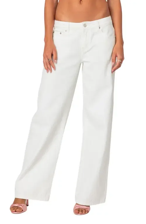 Bow Pocket Straight Leg Jeans by EDIKTED