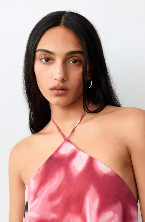 Floral Printed Halter Dress by MANGO TEEN