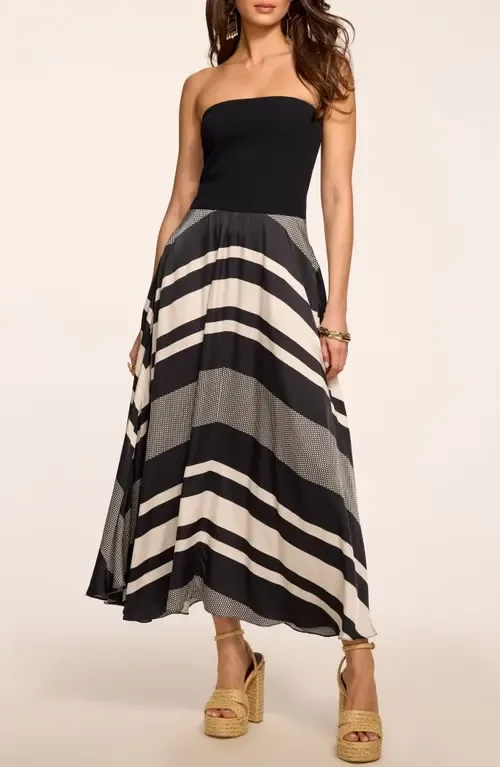 Oakley Mixed Media Strapless Dress by Ramy Brook