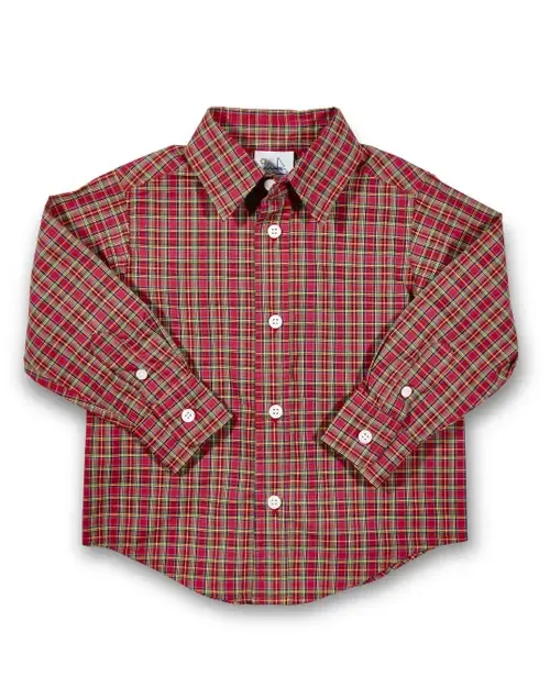 Plaid Button Down Shirt by Florence Eiseman