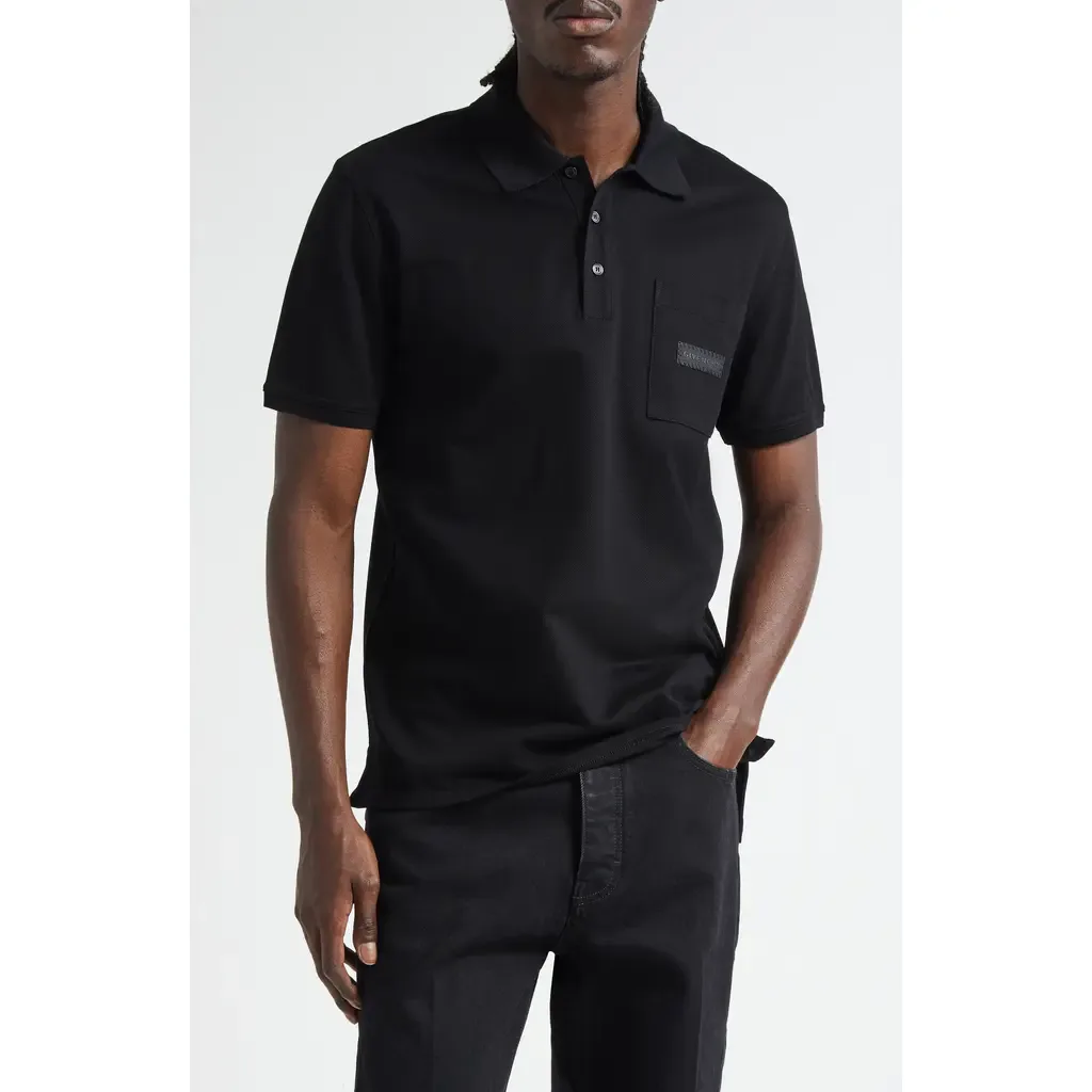 Logo Patch Regular Fit Cotton Piqué Polo by Givenchy