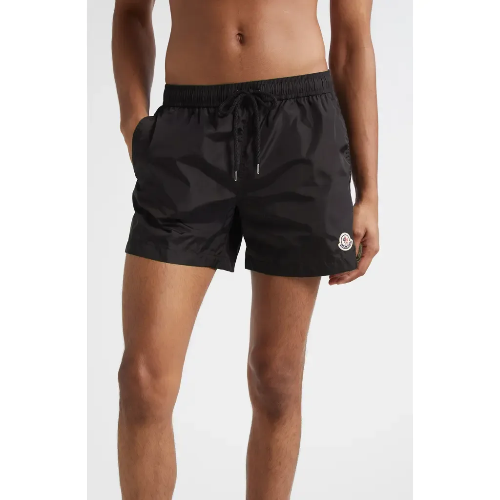 Logo Patch Swim Trunks by Moncler