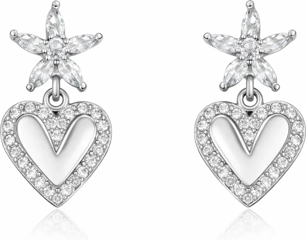 Bloom Heart Drop Earrings