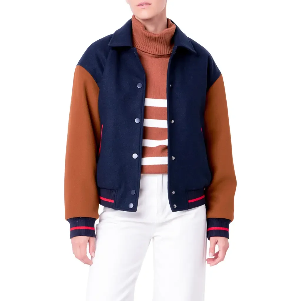 Colorblock Bomber Jacket by English Factory