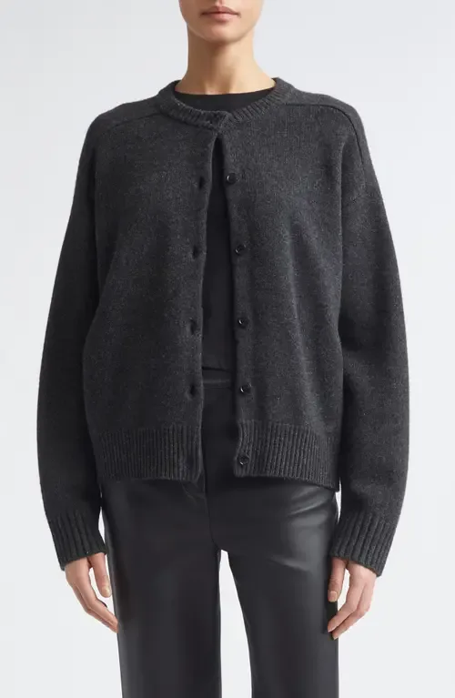 Aidar Crop Wool & Cashmere Crewneck Cardigan by LOULOU DE SAISON