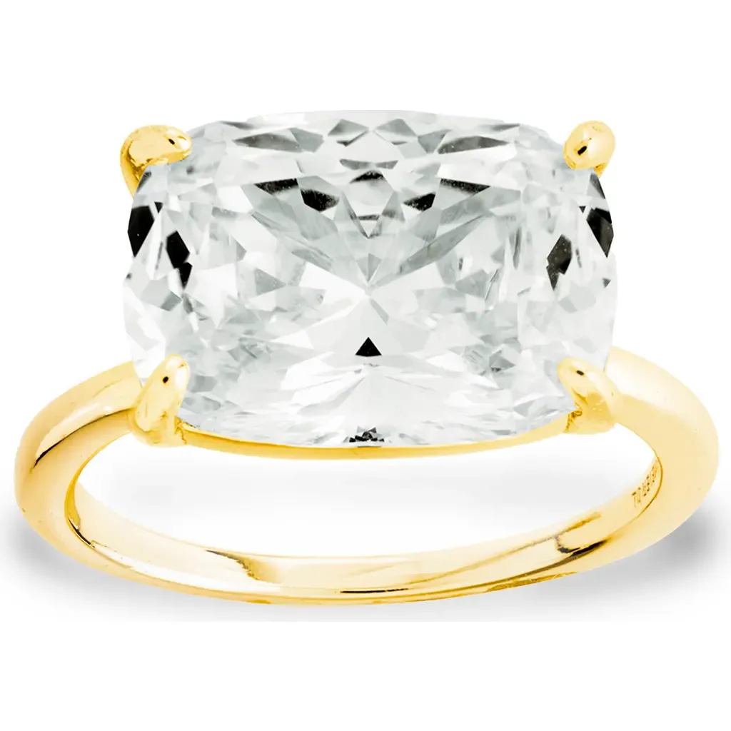 East West Cubic Zirconia Ring by Sterling Forever