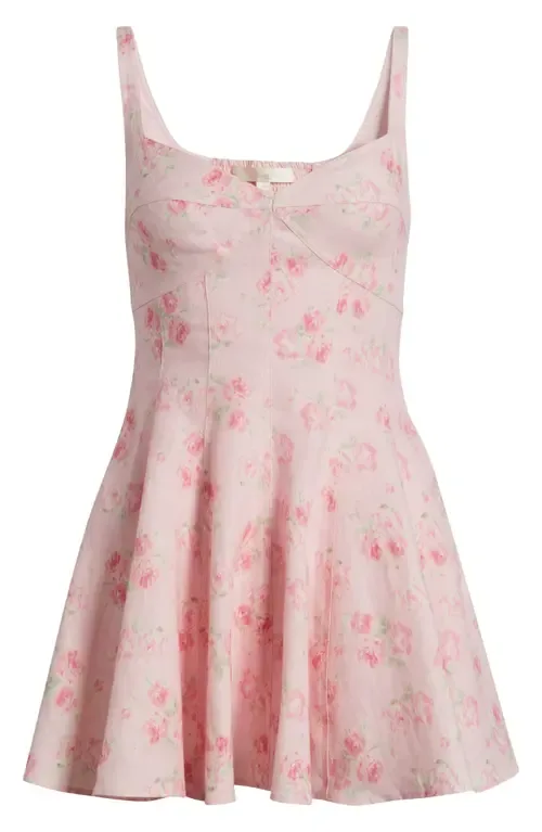 Nabi Floral Linen Minidress by LoveShackFancy
