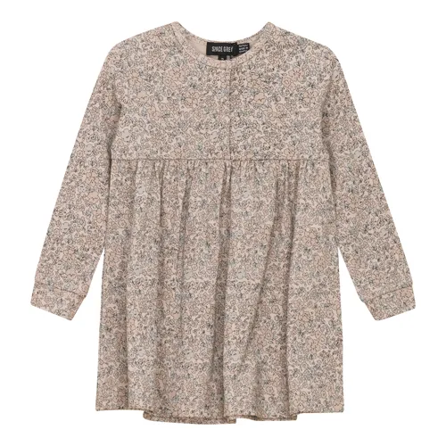 Floral-Print Jersey Dress, Long Sleeve, Snap Closure by Space Grey