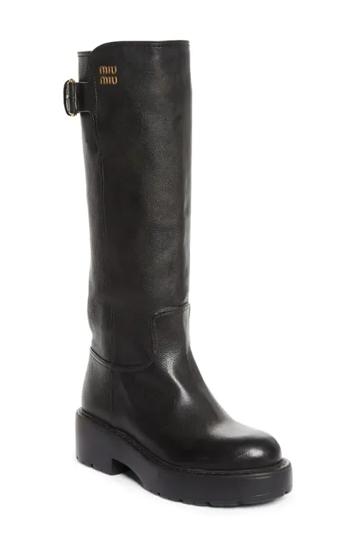 Boyfriend Buckle Boot by Miu Miu