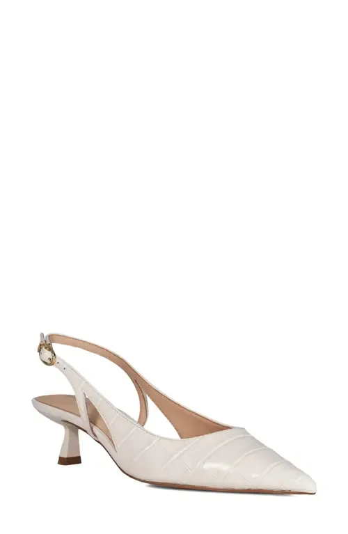 Cyan Slingback Pointed Toe Kitten Heel Pump by Dune London