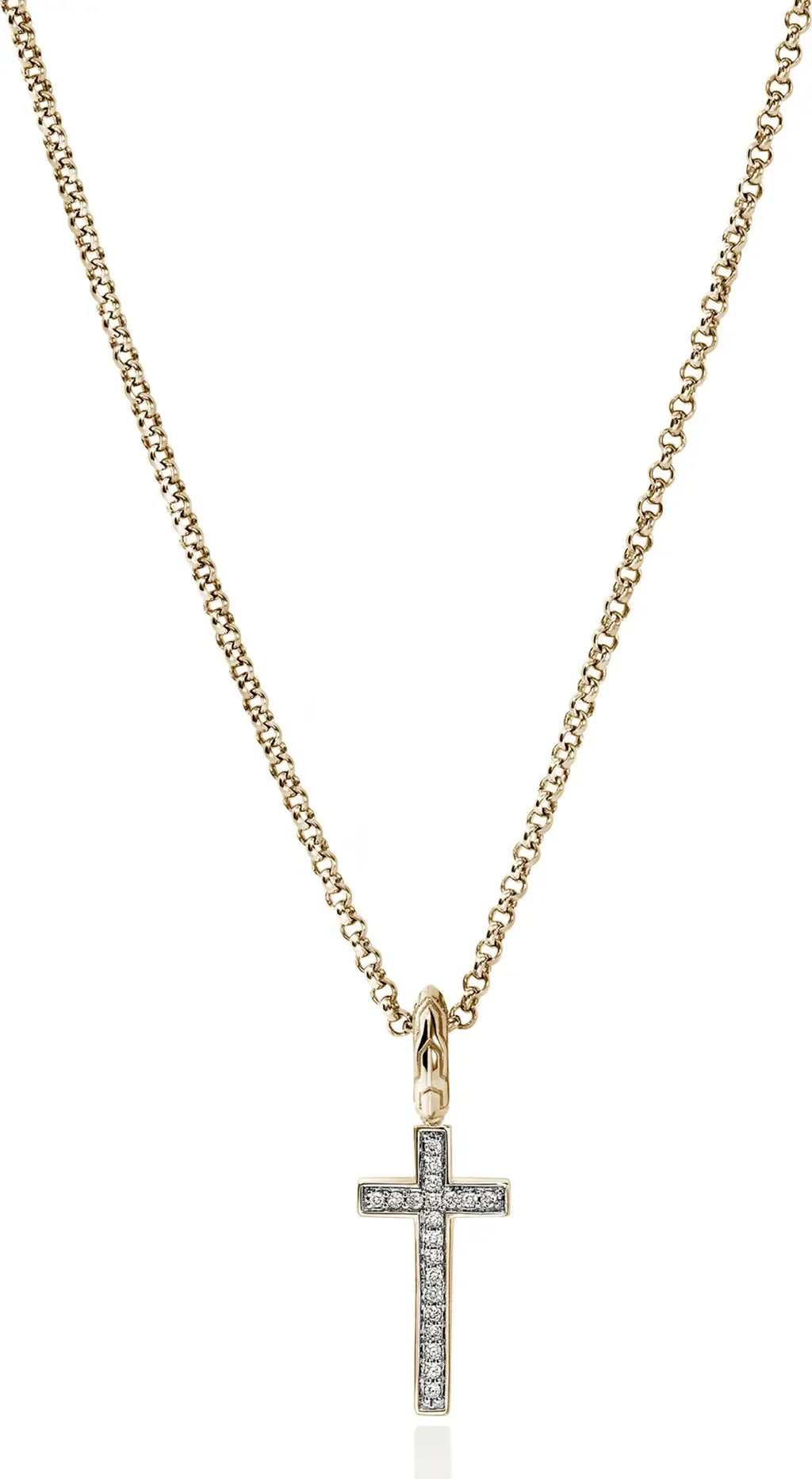 JH Essentials Cross Necklace, 14K Gold, Diamonds