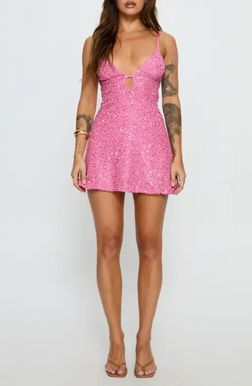 Feel the Vibrations Sequin Minidress by Princess Polly