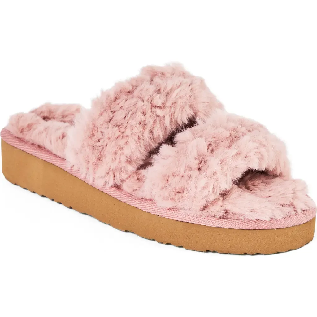 Teddy Faux Fur Two Band Slipper
