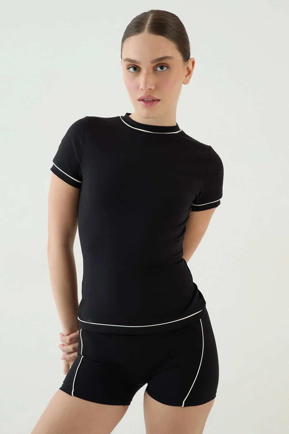 Piping Detail Fitted Top by DSGN Studio