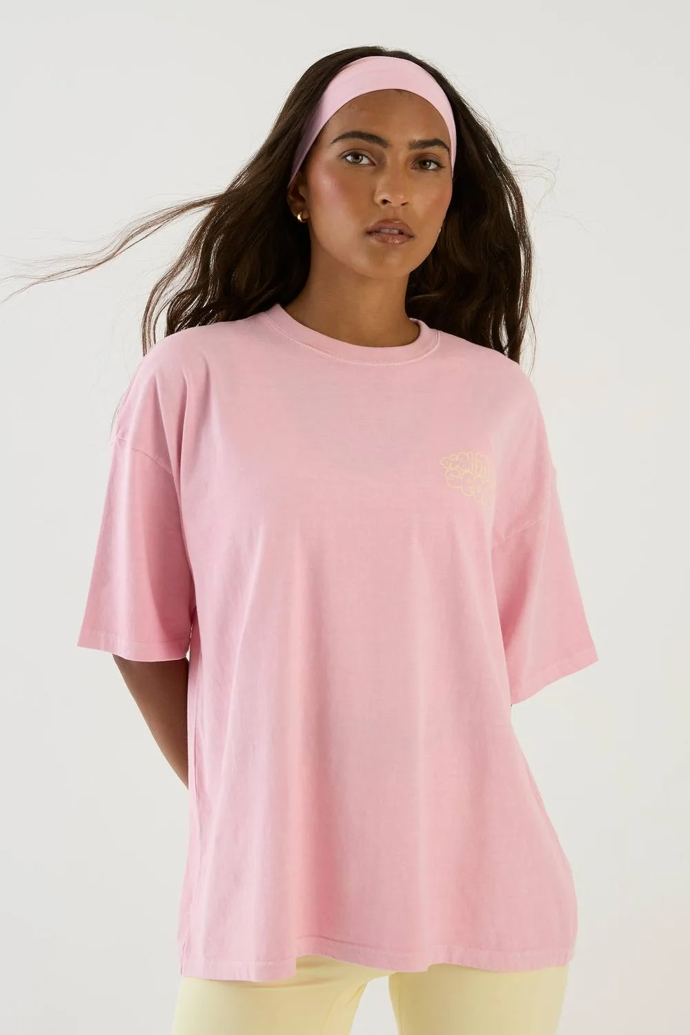 Bubble Polka Dot Print Overdyed Oversized T-Shirt by DSGN Studio