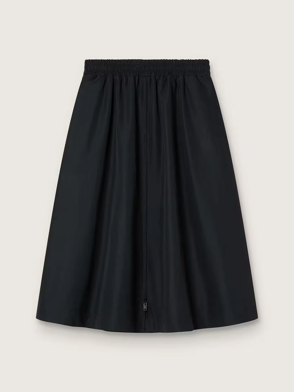 Flared Skirt in Black Technical Nylon by Golden Goose