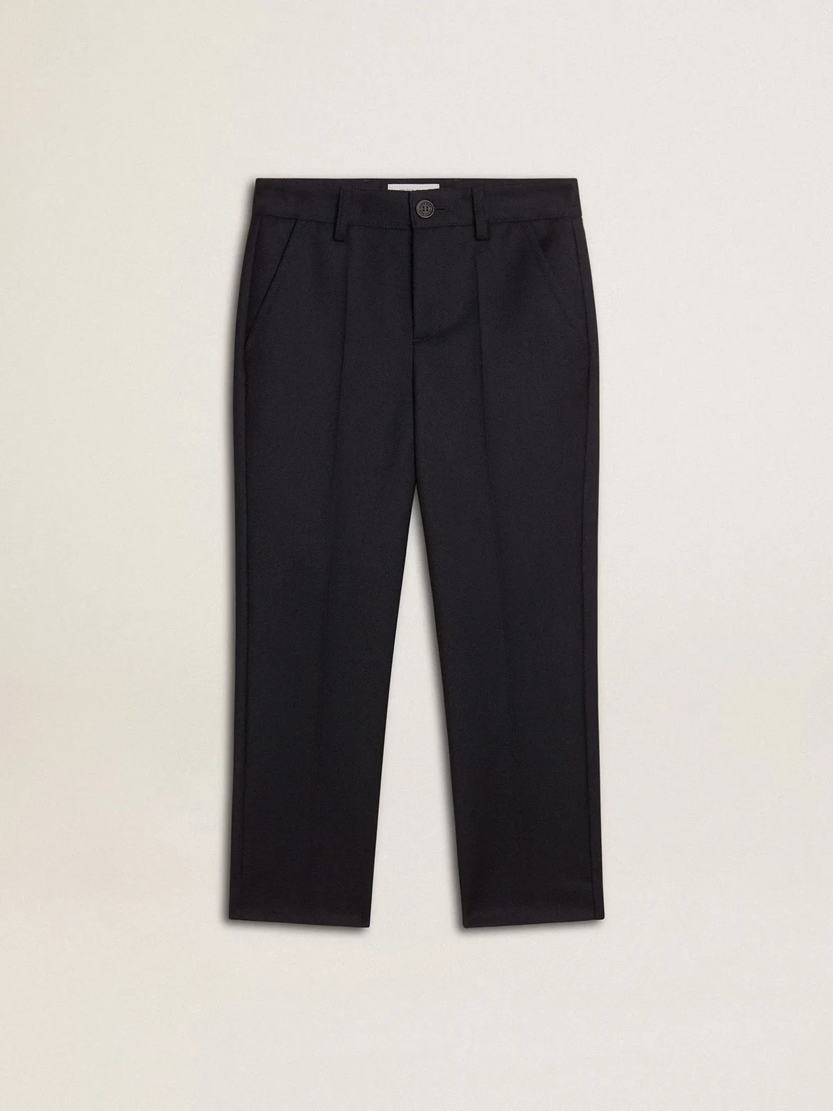 Dark Blue Wool Pants by Golden Goose