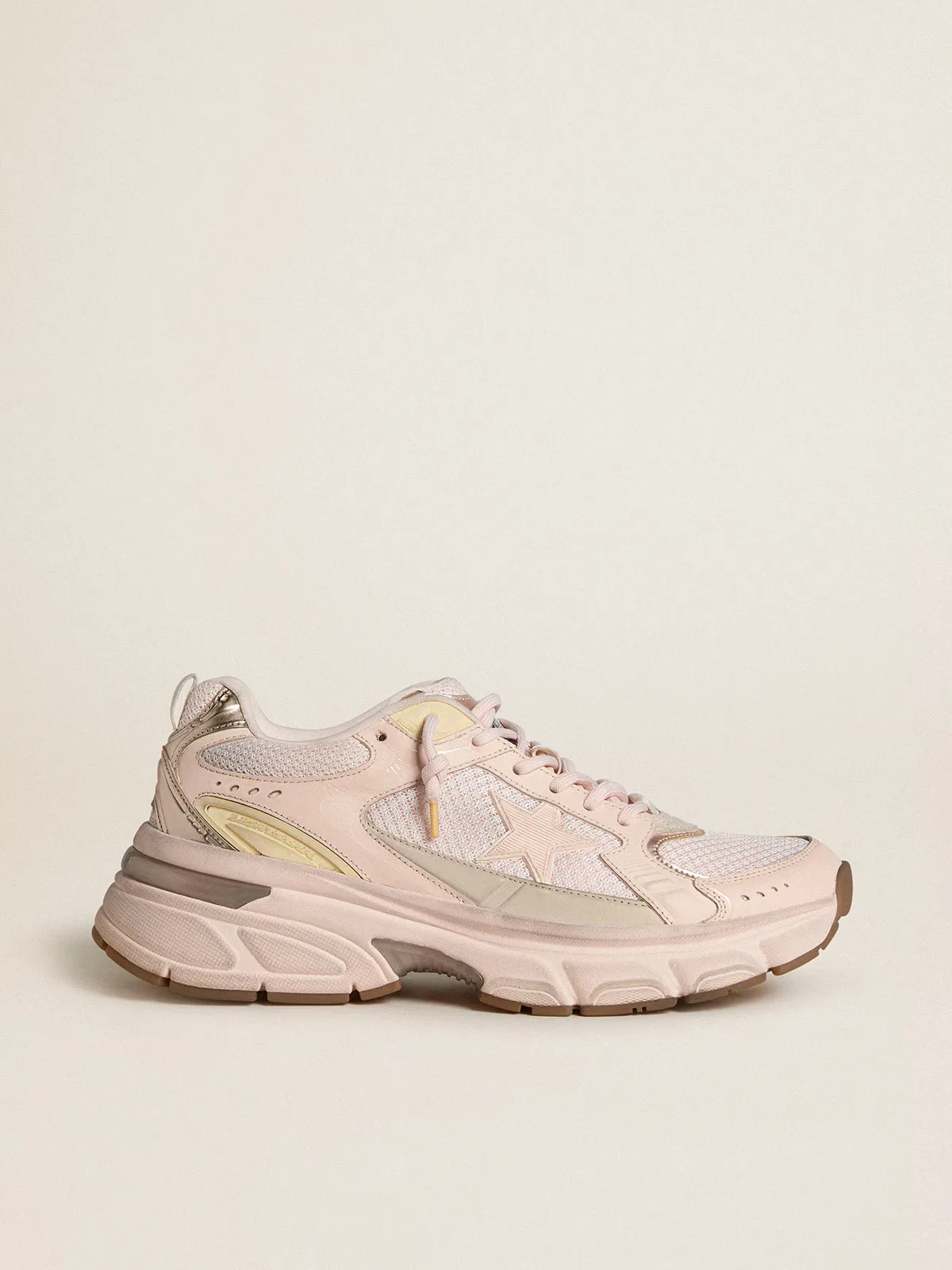 Lightstar with Pink Leather and Mesh Upper and Pink Star