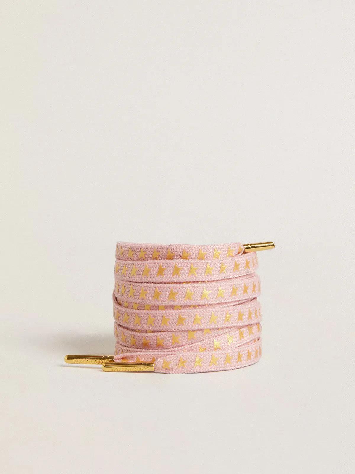 Cotton Laces with Contrasting Gold Stars by Golden Goose