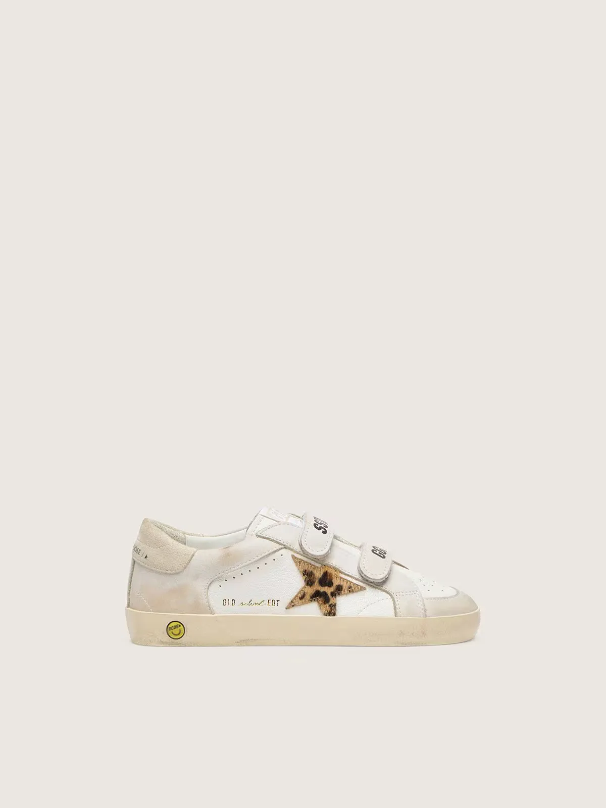 Old School in Nappa with Leopard-Print Pony Skin Star and Leather Inserts by Golden Goose