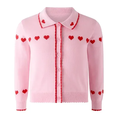 Heart Intarsia Cardigan by Rachel Riley