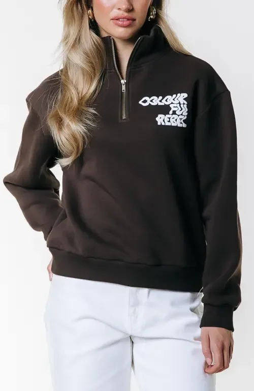 Uni Logo Wave Zip Sweat by Colourful Rebel