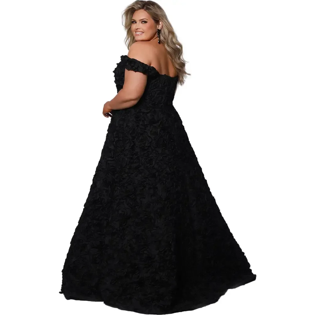 Off-The-Shoulder A-Line Evening Gown by Sydney's Closet