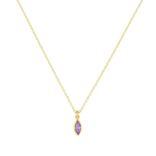 Marquise Birthstone Charm Necklace by Set & Stones