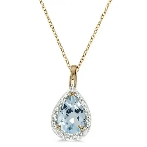 Pear Shaped Pendant Necklace by ALLUREZ