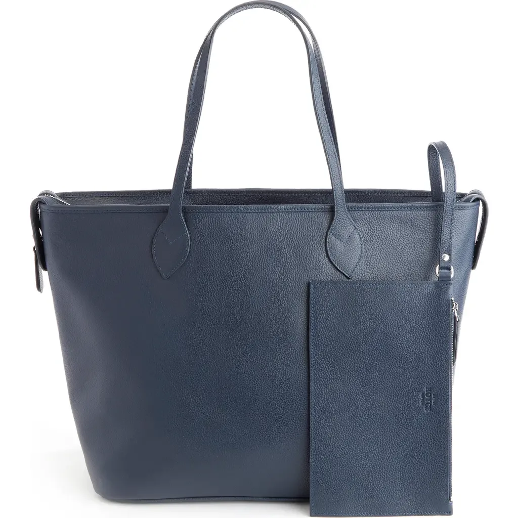 Personalized Leather Tote with Wristlet by ROYCE New York