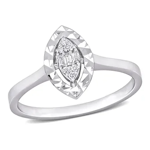 Diamond Marquise-Shape Cluster Ring 14k by Julianna B.